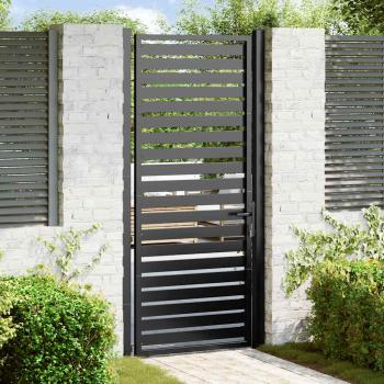 ARDEBO.de - Gartentor Abschließbar Schwarz 100x200 cm Aluminium