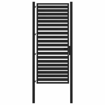Gartentor Abschließbar Schwarz 100x200 cm Aluminium