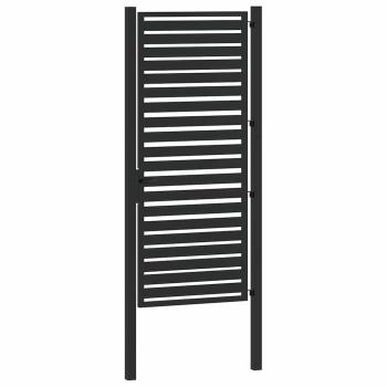 Gartentor Abschließbar Schwarz 100x200 cm Aluminium