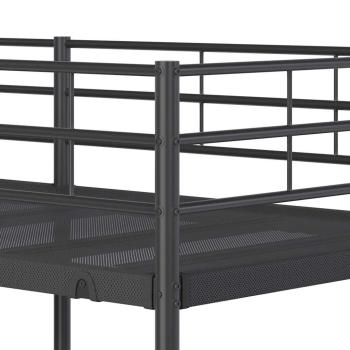 Etagenbett ohne Matratze Schwarz 90x200 cm Stahl