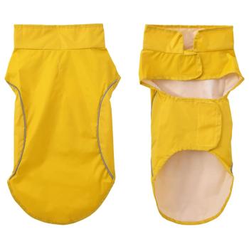 Hunde Regenmantel mit Reflexstreifen Polyester Gelb M
