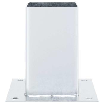 Pfostenträger Quadratisch 12 Stk. Silber 91x91mm Stahl Verzinkt