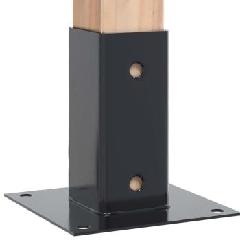 ARDEBO.de - Pfostenträger Quadrat 4 Stk. 71x71 mm Pulverbeschichteter Stahl