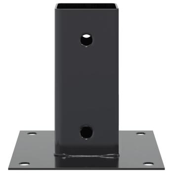 Pfostenträger Quadrat 4 Stk. 71x71 mm Pulverbeschichteter Stahl