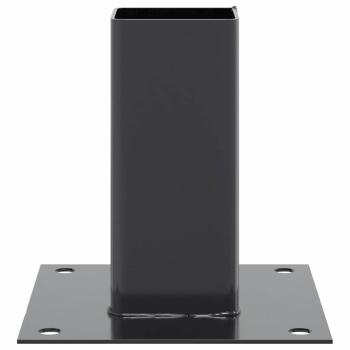 Pfostenträger Quadrat 4 Stk. 71x71 mm Pulverbeschichteter Stahl