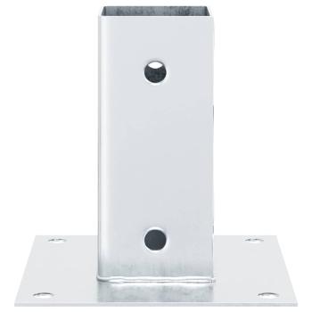 Pfostenträger Quadratisch 12 Stk. Silber 71x71mm Stahl Verzinkt