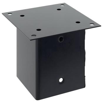 Pfostenträger Quadrat 4 Stk. 121x121 mm Stahl Pulverbeschichtet