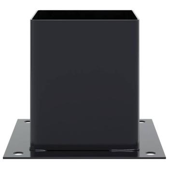 Pfostenträger Quadrat 4 Stk. 121x121 mm Stahl Pulverbeschichtet