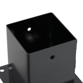 Pfostenträger Quadrat 4 Stk. 101x101 mm Stahl Pulverbeschichtet