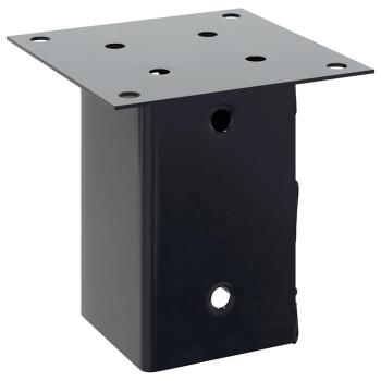 Pfostenträger Quadrat 4 Stk. 81x81 mm Pulverbeschichteter Stahl