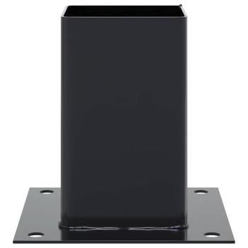 Pfostenträger Quadrat 4 Stk. 81x81 mm Pulverbeschichteter Stahl