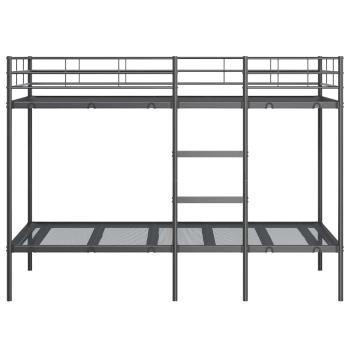 Etagenbett ohne Matratze Schwarz 107x203 cm Stahl