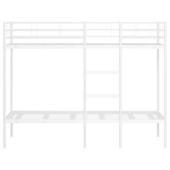 Etagenbett ohne Matratze Weiß 80x200 cm Stahl