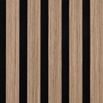 Akustik Wandpaneele 2 Stk. Lamellen 60,5x60 cm Eichenfurnier