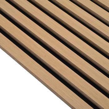 Akustik Wandpaneele 8 Stk. Lamellen 60,5x60 cm Eichenfurnier