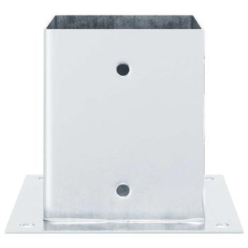 Pfostenträger Quadratisch 4Stk. Silber 121x121mm Stahl Verzinkt