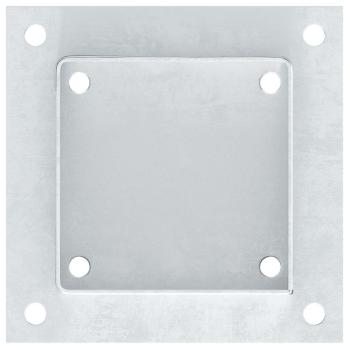 Pfostenträger Quadratisch 4Stk. Silber 121x121mm Stahl Verzinkt