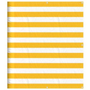 Balkon-Sichtschutz Gelb und Weiß Gestreift 120x1000 cm