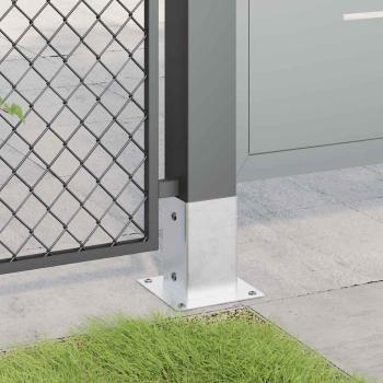 Pfostenträger Quadratisch 12 Stk. Silber 81x81mm Stahl Verzinkt