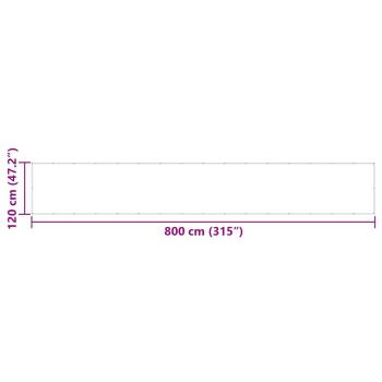 Balkon-Sichtschutz Terrakotta 120x800 cm 100 % Polyester-Oxford