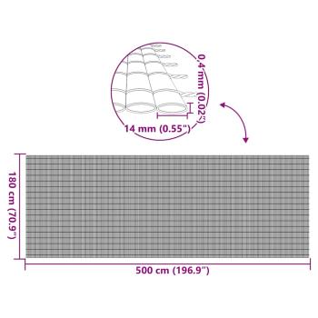 Gartenzaun Doppelseitig Grau 1,8x5 m PVC