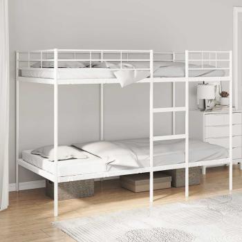 ARDEBO.de - Etagenbett ohne Matratze Weiß 107x203 cm Stahl