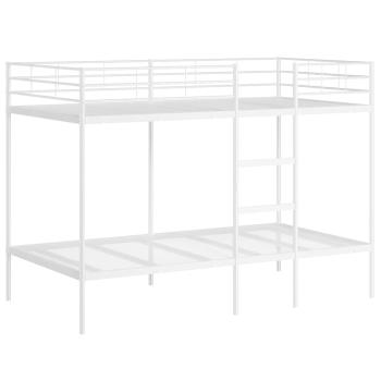 Etagenbett ohne Matratze Weiß 107x203 cm Stahl