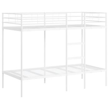 Etagenbett ohne Matratze Weiß 100x190 cm Stahl