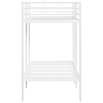 Etagenbett ohne Matratze Weiß 100x190 cm Stahl