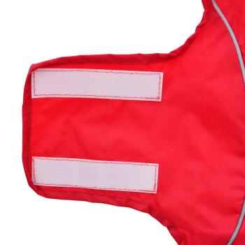 Hunde Regenmantel mit Reflexstreifen Polyester Rot S