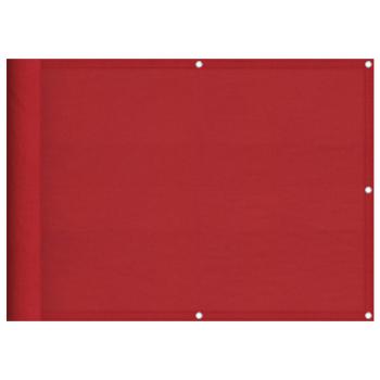 Balkon-Sichtschutz Rot 75x700 cm 100 % Polyester-Oxford