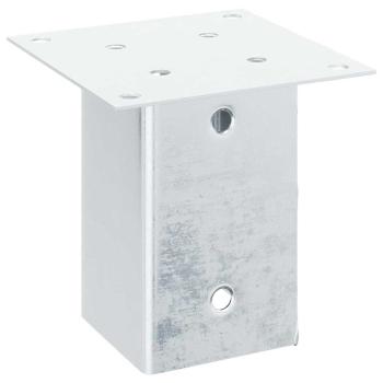 Pfostenträger Quadratisch 4Stk. Silber 81x81mm Verzinkter Stahl