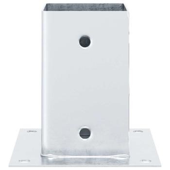 Pfostenträger Quadratisch 4Stk. Silber 81x81mm Verzinkter Stahl