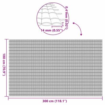 Gartenzaun Doppelseitig Weiß 1,8x3 m PVC