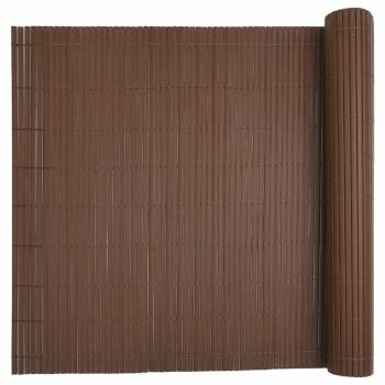 Gartenzaun Doppelseitig Braun 1,8x5 m PVC