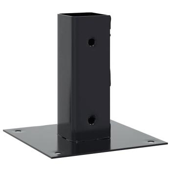 Pfostenträger Quadrat 4 Stk. 51x51 mm Pulverbeschichteter Stahl