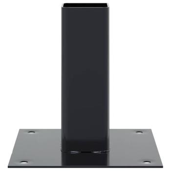 Pfostenträger Quadrat 4 Stk. 51x51 mm Pulverbeschichteter Stahl