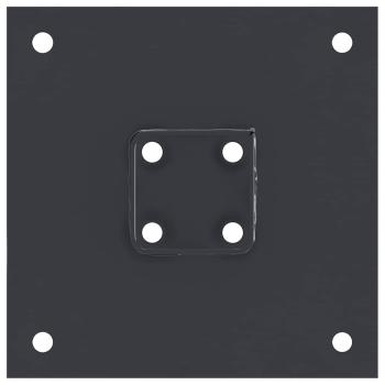 Pfostenträger Quadrat 4 Stk. 51x51 mm Pulverbeschichteter Stahl