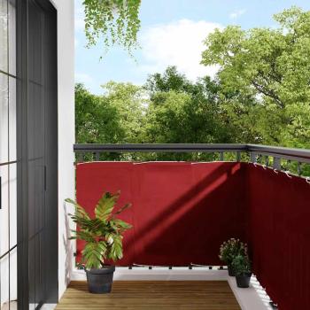 ARDEBO.de - Balkon-Sichtschutz Rot 90x1000 cm 100% Polyester-Oxford