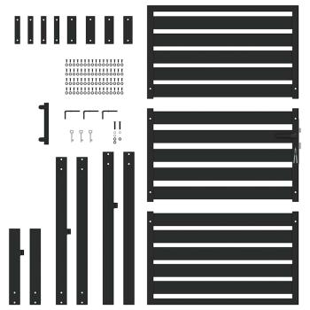Gartentor Abschließbar Schwarz 100x150 cm Aluminium