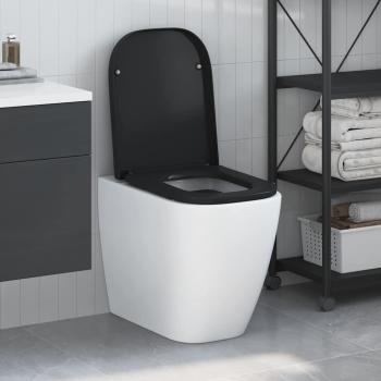 ARDEBO.de - Schnellverschluss-Toilettensitz mit sanftem Schließen Duroplast Schwarz