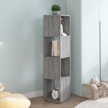 ARDEBO.de - Drehregal Betongrau 34,5x34,5x75,5 cm Holzwerkstoff