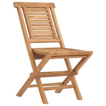 Klappstühle, 2 Stück, 47 x 63 x 90 cm, Massivholz Teak