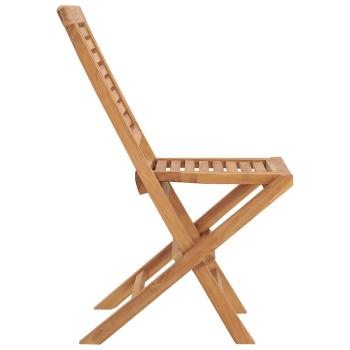 Klappstühle, 2 Stück, 47 x 63 x 90 cm, Massivholz Teak
