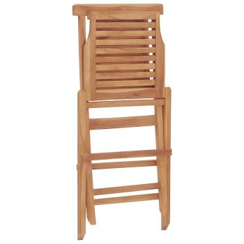 Klappstühle, 2 Stück, 47 x 63 x 90 cm, Massivholz Teak