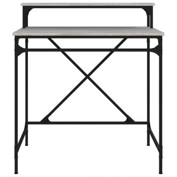 Schreibtisch Grau Sonoma 80x50x90 cm Holzwerkstoff und Eisen