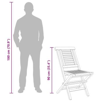 ARDEBO.de - Gartenstühle 6 Stk. Klappbar 47x63x90 cm Massivholz Teak