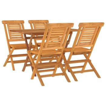 ARDEBO.de - 5-tlg. Garten-Essgruppe Massivholz Teak