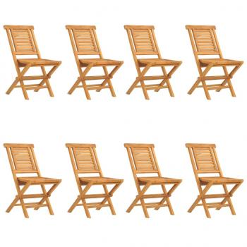ARDEBO.de - Gartenstühle 8 Stk. Klappbar 47x63x90 cm Massivholz Teak