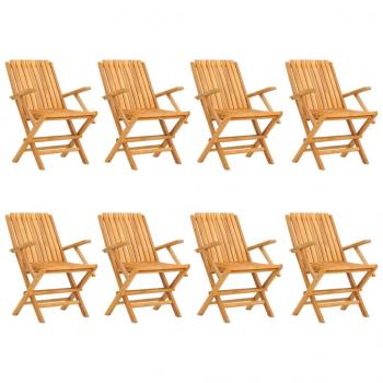 Gartenstühle 8 Stk. Klappbar 61x67x90 cm Massivholz Teak